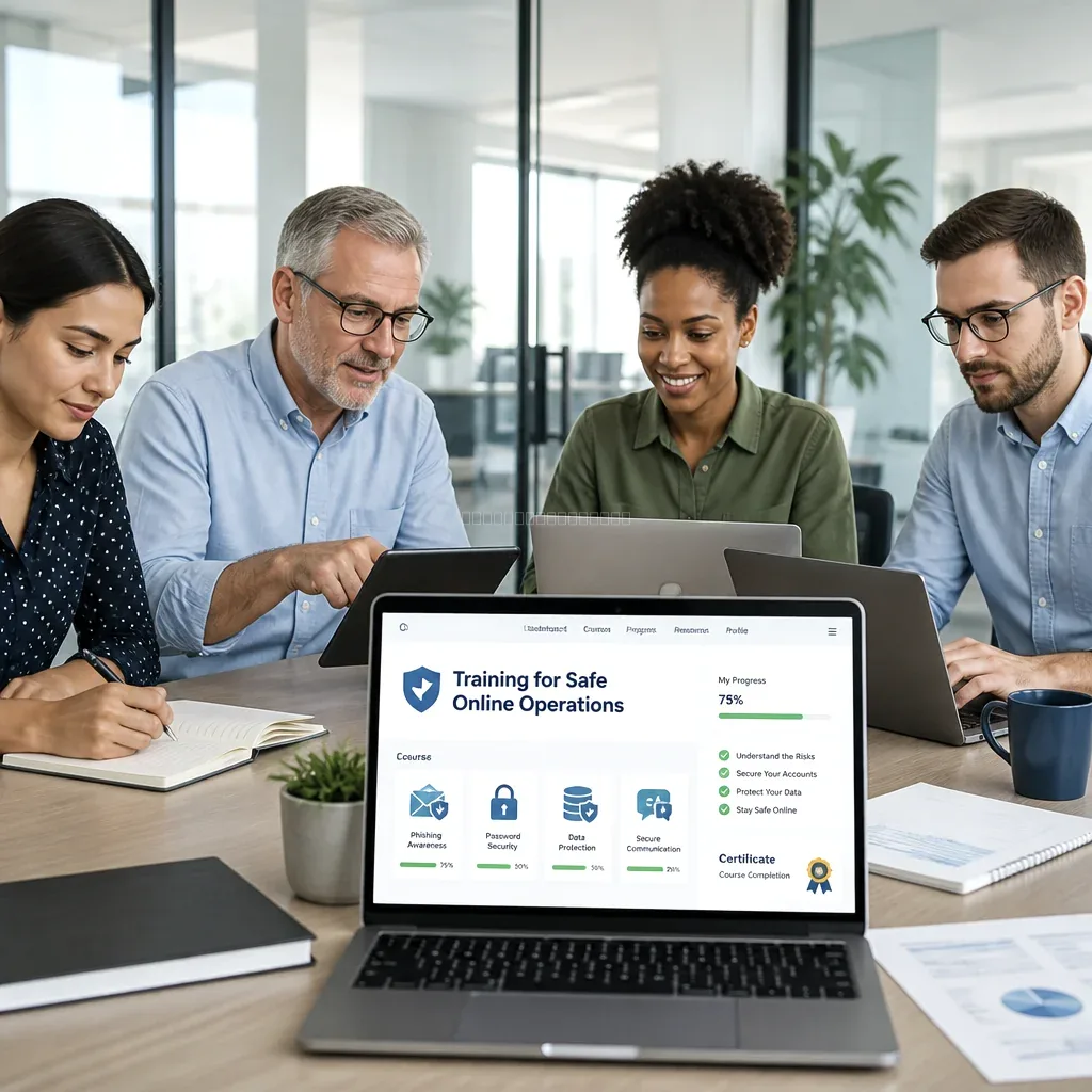 Instructor leading an online security training session